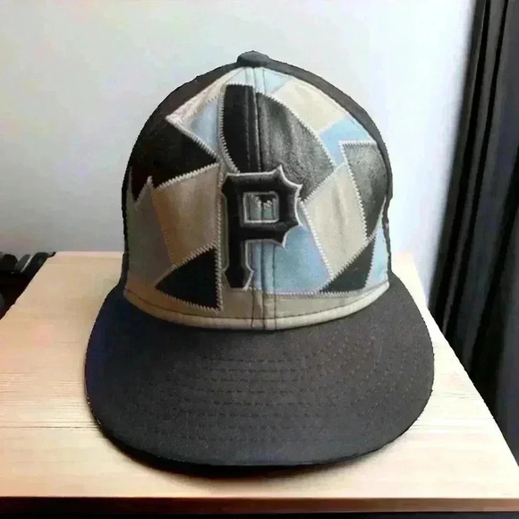 New Era Other - Rare Pittsburgh Pirates 59Fifty Fitted Cap 7 1/8 – Leather Patch MLB Hat